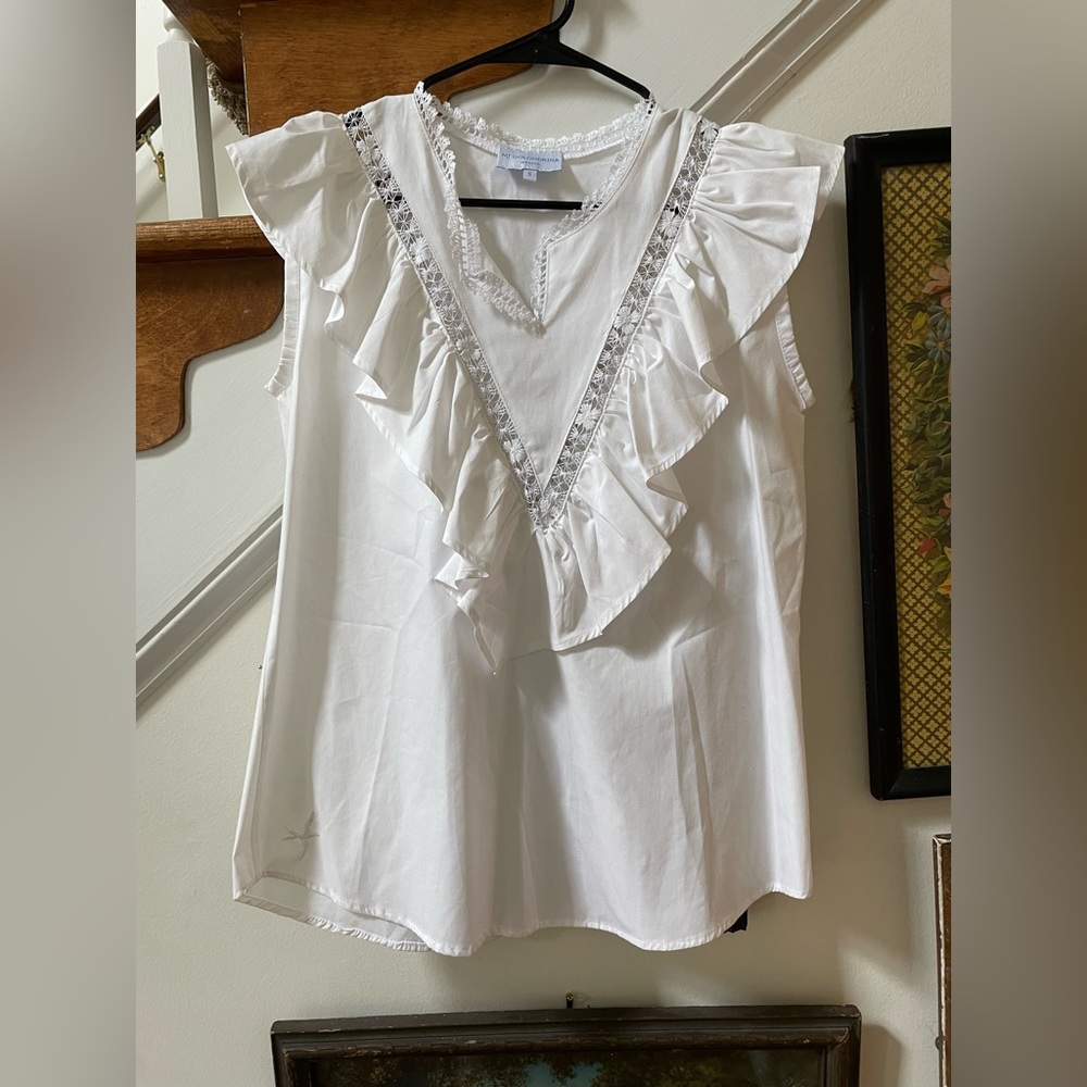 Mi Golondrina Ruffle Blouse - Size Small